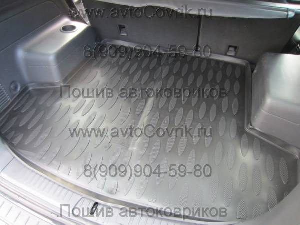 Резиновый коврик в багажник Chevrolet Captiva (Шевроле Каптива) с бортиком